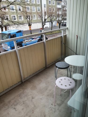 rensad, städad och ren balkong