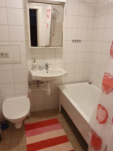 badrum där sanering har utförts